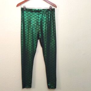SLIGHTLY USED LEGGINGS MERMAID TAIL HALLOWEEN COSTUME SIZE KIDS 14